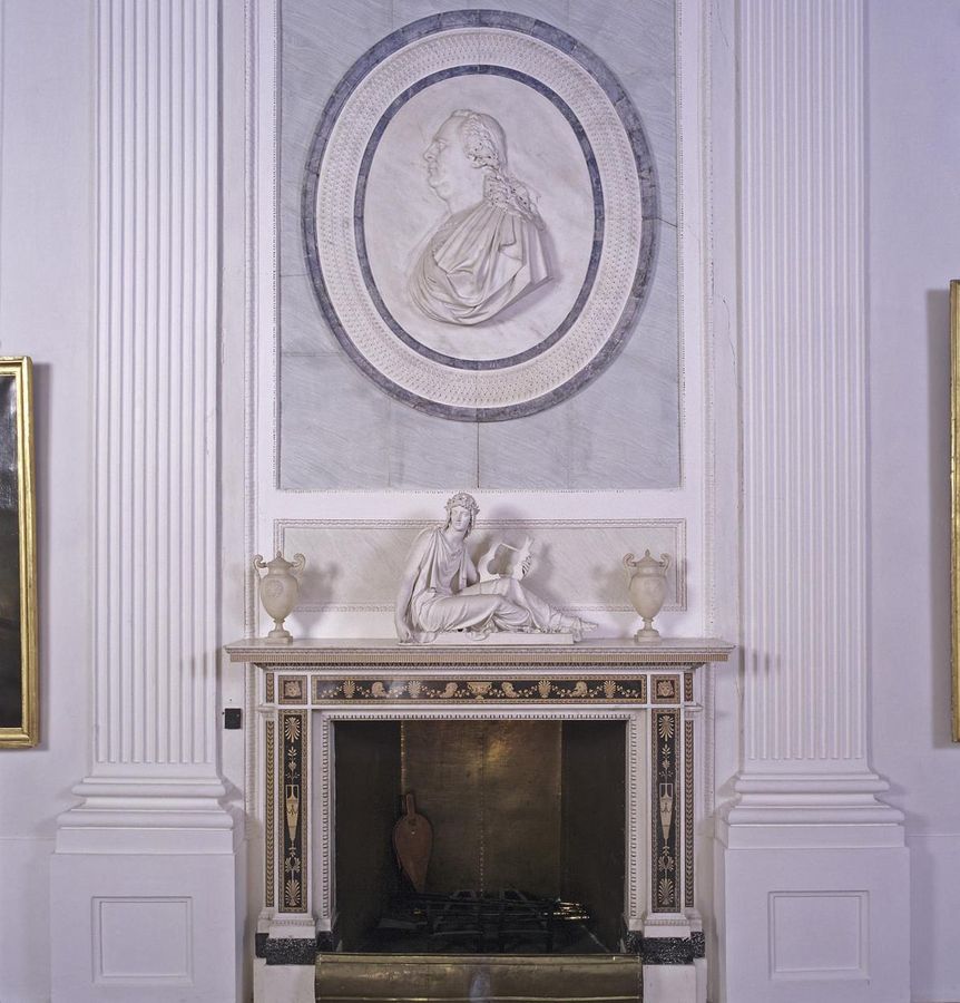 Residenzschloss Ludwigsburg, Medaillon Herzog Friedrichs II. als Kurfürst, Philipp Jakob Scheffauer, 1805, in der Bildergalerie